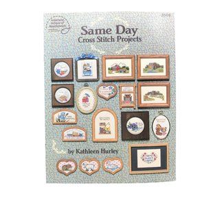 Vintage Cross Stitch Patterns, Same Day Projects by Kathleen Hurley 1987, Americ